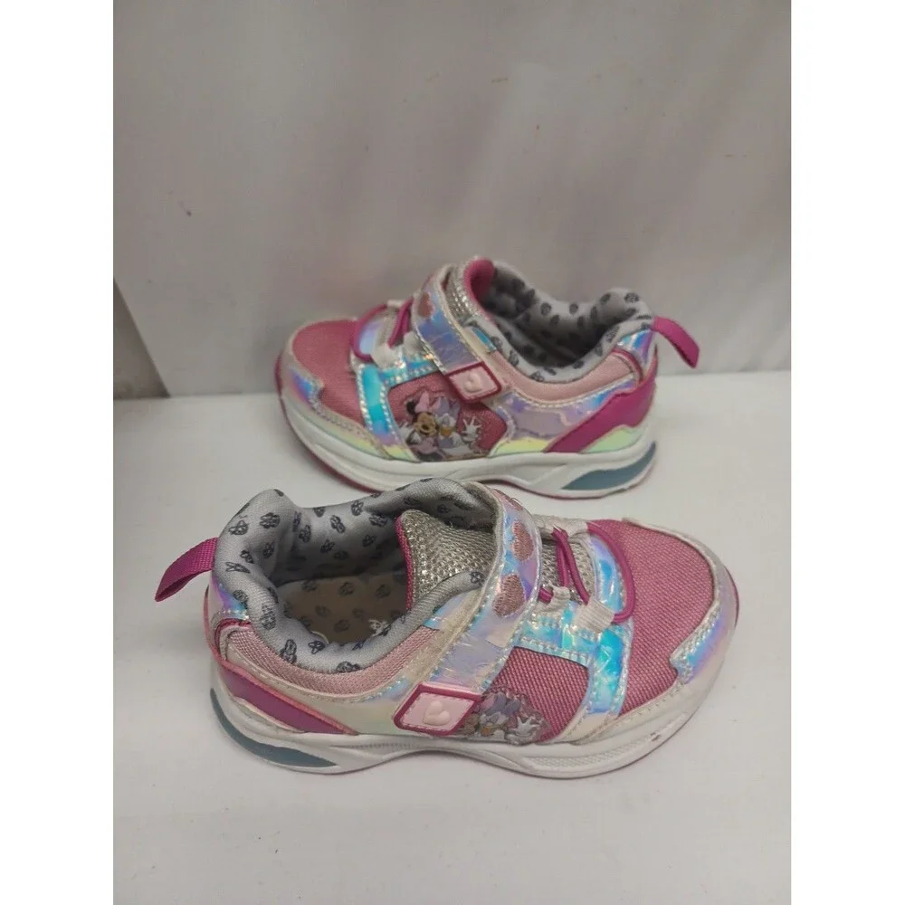 Ground Up Girl's Toddler Minnie Mouse Light-Up Athletic Sneaker ECCL6065 Sz 8